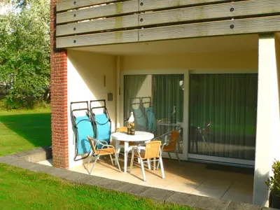 Terrasse und Garten der Ferienwohnung in St. Peter-Ording